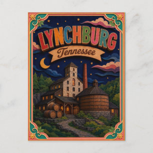Carte Postale PopCut États Lynchburg Tennessee Art Papier