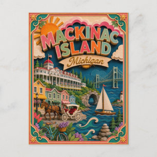 Carte Postale PopCut États Mackinac Island Michigan Art Papier