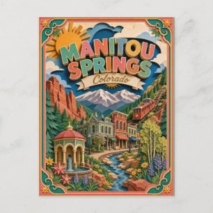Carte Postale PopCut États Manitou Springs Colorado Art en Papie
