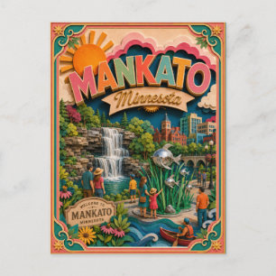 Carte Postale PopCut États Mankato Minnesota Art Papier
