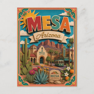 Carte Postale PopCut États Mesa Arizona Art Papier