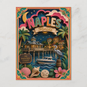 Carte Postale PopCut États Naples Floride Papier Art