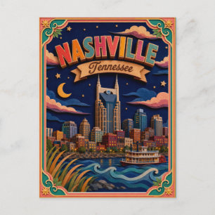 Carte Postale PopCut États Nashville Tennessee Art Papier