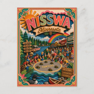 Carte Postale PopCut États Nisswa Minnesota Art Papier