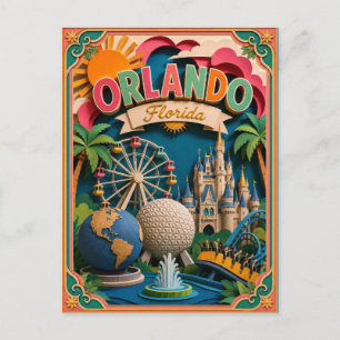 Carte Postale PopCut États Orlando Floride Art Papier