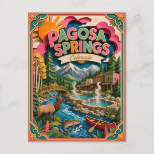 Carte Postale PopCut États Pagosa Springs Colorado Art Papier
