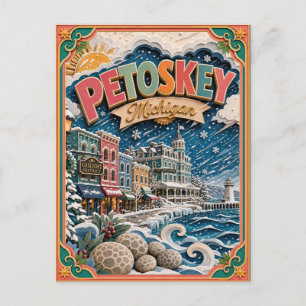 Carte Postale PopCut États Petoskey Michigan Art Papier