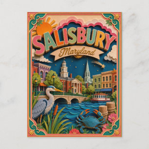 Carte Postale PopCut États Salisbury Maryland Art Papier