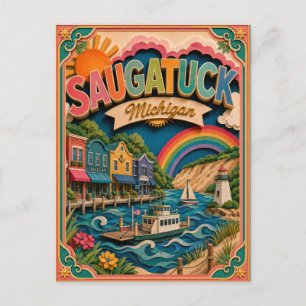 Carte Postale PopCut États Saugatuck Michigan Art Papier