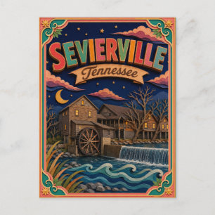 Carte Postale PopCut États Sevierville Tennessee Art Papier
