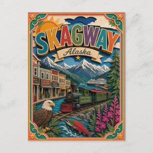 Carte Postale PopCut États Skagway Alaska Art en Papier