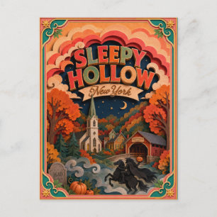 Carte Postale PopCut États Sleepy Hollow New York Art Papier
