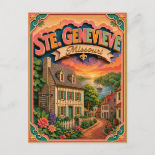 Carte Postale PopCut États Ste. Genevieve Missouri Art en Papier