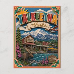 Carte Postale PopCut États Talkeetna Alaska Art en Papier