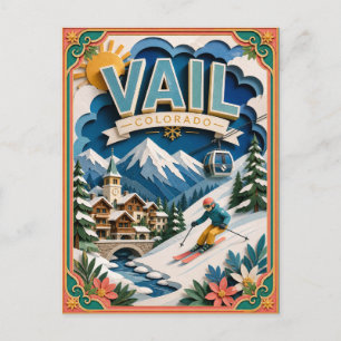 Carte Postale PopCut États Vail Colorado Art Papier