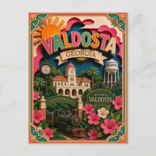 Carte Postale PopCut États Valdosta Géorgie Art en Papier