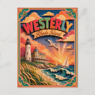 Carte Postale PopCut États Westerly Rhode Island Art Papier