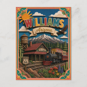 Carte Postale PopCut États Williams Arizona Papier Art