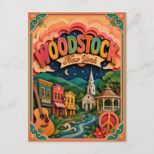 Carte Postale PopCut États Woodstock New York Art Papier