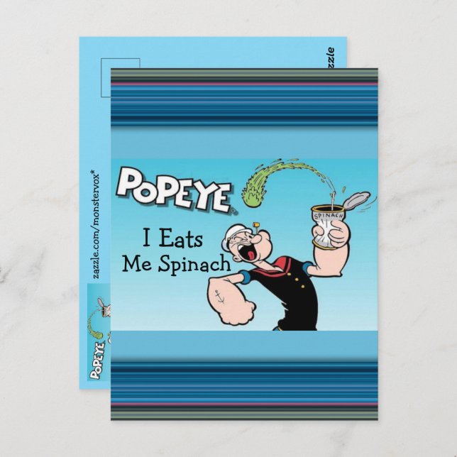 Carte postale Popeye (Devant / Derrière)
