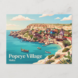 Carte Postale Popeye Village, Nord, Mellieħa, Malte