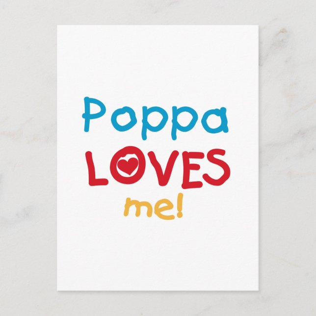Carte Postale Poppa m'aime T-shirts et cadeaux (Devant)