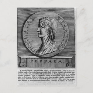 Carte Postale Poppaea Sabina, gravure d'après un roman
