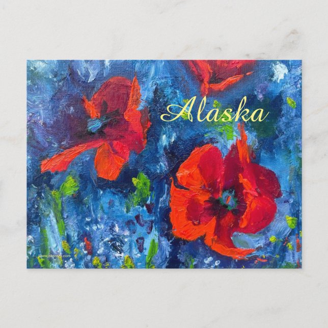 Carte postale Poppies de l'Alaska (Devant)