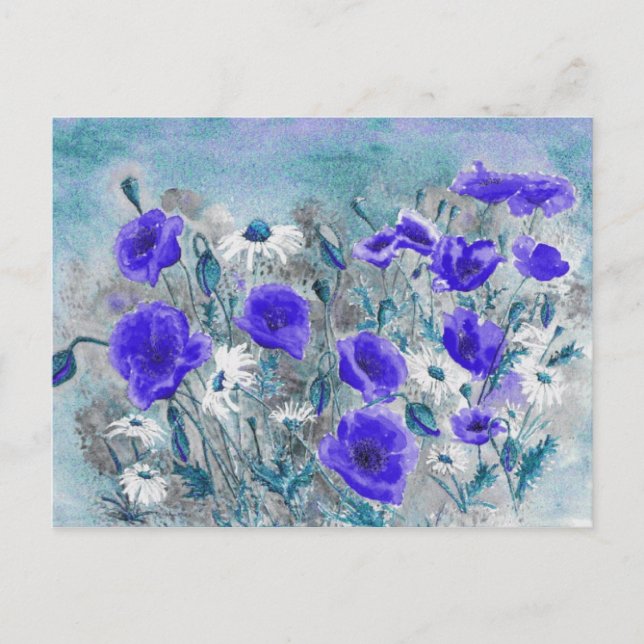 Carte postale 'Poppy Blue' (Devant)
