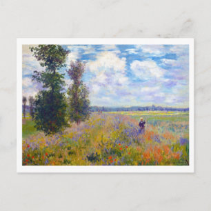 Carte Postale Poppy Field, Argenteuil, 1875 Claude Monet