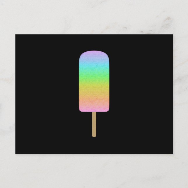 Carte Postale Popsicle arc-en-ciel (Devant)