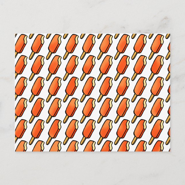 Carte Postale Popsicles de crème glacée orange (Devant)