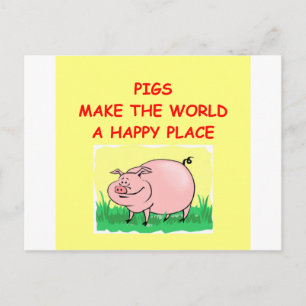 Carte Postale porc
