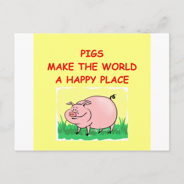 Carte Postale porc (Devant)