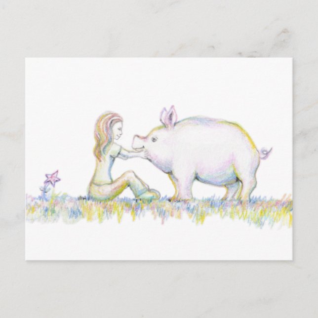 Carte Postale Porc précieux (Devant)