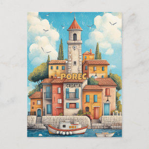 Carte Postale Porec Croatie République Voyage