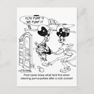 Carte Postale Port-à-Potty Après Un Concert De Rock