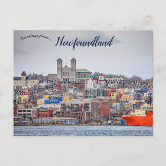 Carte Postale Port à St. John's Terre-Neuve Canada