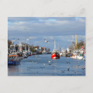 Carte Postale Port à Warnemuende (Allemagne)