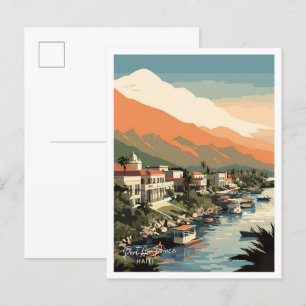 Carte Postale Port au Prince Haïti Lieu de voyage illustration