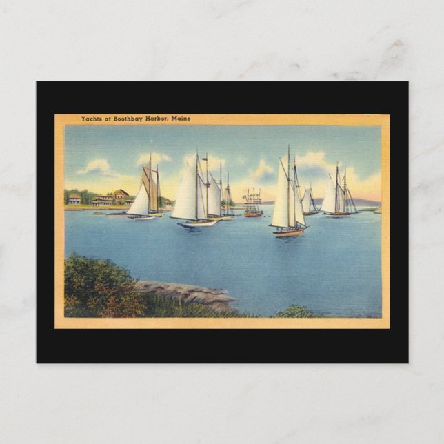 Carte Postale Port de BoothBay (Devant)