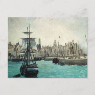 Carte Postale Port de Calais par Manet, Impressionnisme Vintage