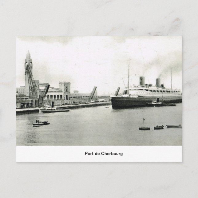 Carte Postale Port de Cherbourg (Devant)
