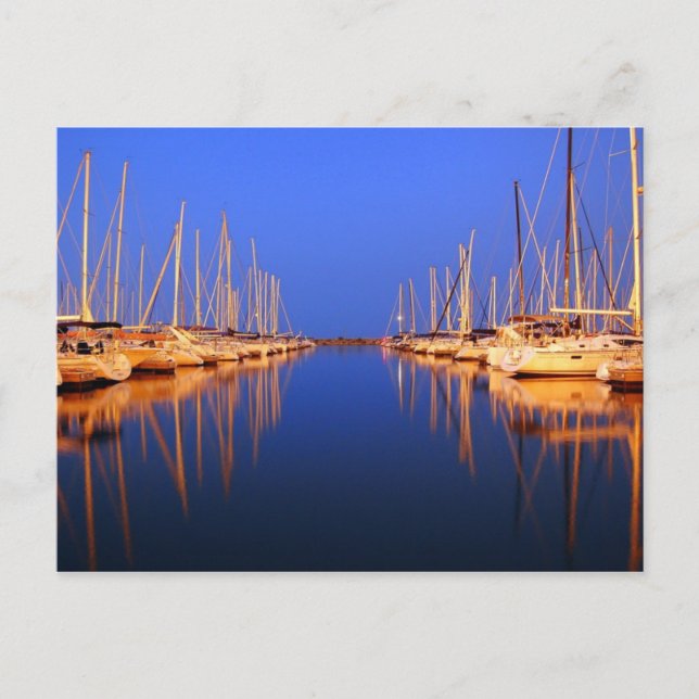 Carte Postale Port de Chicago à Dusk (Devant)