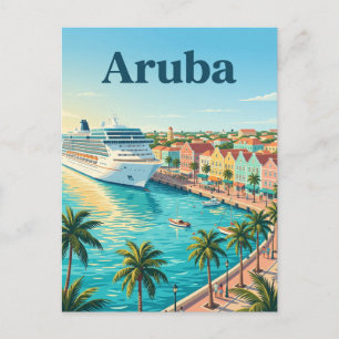 Carte Postale Port de croisière d'Aruba, Oranjestad Aruba