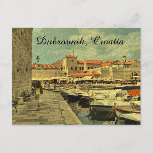 Carte Postale Port de Dubrovnik Croatie