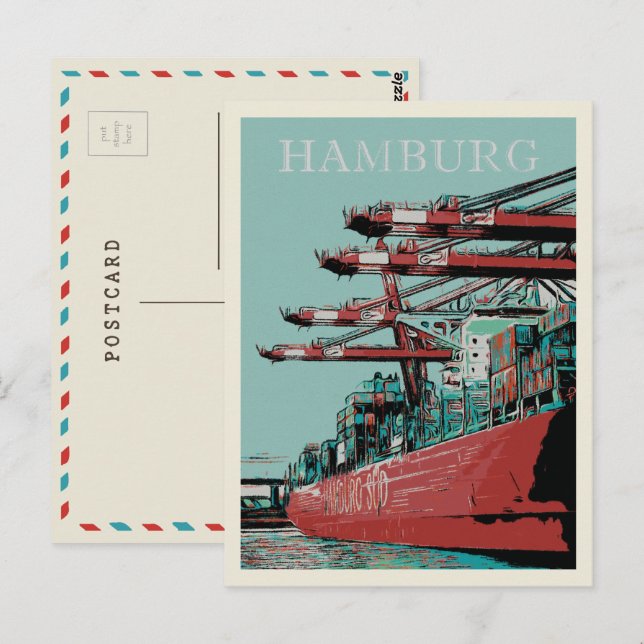 Carte Postale Port de Hambourg - Iconic Port City (Devant / Derrière)