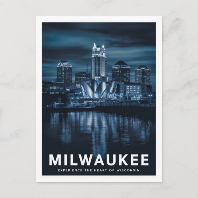 Carte Postale Port de Milwaukee, Wisconsin (Devant)