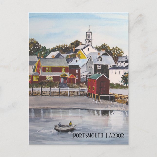 Carte Postale Port de Portsmouth, New Hampshire (Devant)