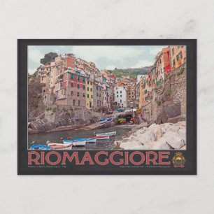 Carte Postale Port de Riomaggiore (noir)